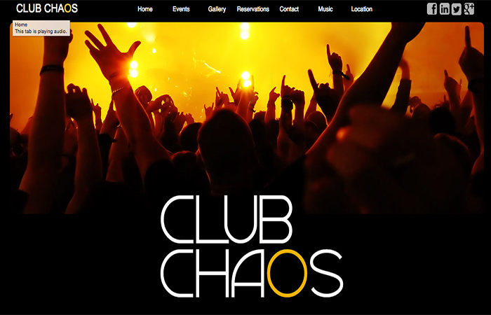 Image of Club Chaos Home Page